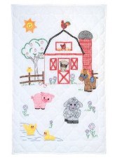 Crib Quilt Top - Farm Friends