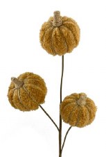 Faux Fur Pumpkin Spray, 26" - Brown