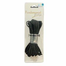 Faux Suede, 3mm x 6 yards- Black