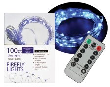 100ct Firefly Lights w/ Remote- Blue