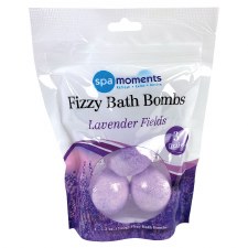 Spa Moments Fizzy Bath Bombs, 3pk- Lavender Fields