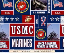 Polar Fleece, 60" - Military Marines
