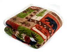 Plush Throw Blanket- Lodge Patch