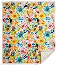 Plush Throw Blanket- Field of Flowers