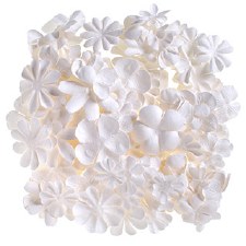 Floral Petal Embellishments, 180ct- White