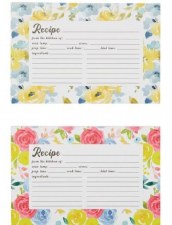 Floral Recipe Cards