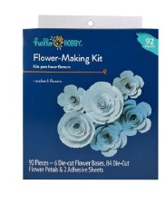 Paper Flower Making Kit, 92 Pc. - Aqua