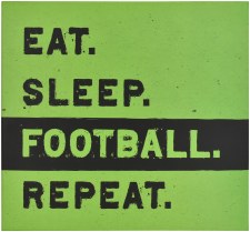 12x12 Eat Sleep Repeat Scrapbook Album- Football