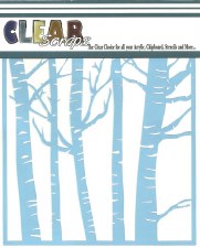 Clear Scraps 12x12 Stencil- Forest