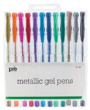Pre Gel Pens, 12pc- Metallic Colors