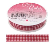 5/8" Gingham - Red