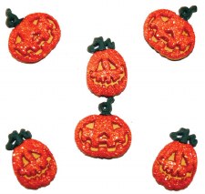 Dress It Up Buttons - Glitter Pumpkins