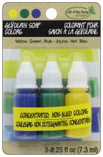 Glycerin Soap Colorants- Yellow, Blue, Green