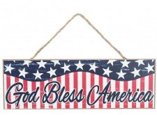 God Bless America Sign - 15" x 5"