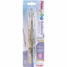 Sunburst Gel Pen 2pk- Silver & Gold