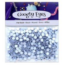 Googly Eyes 400 pc, 3/16" Round - Black