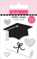 Cap & Gown Stickers - Bella-Pops: Grad Goals