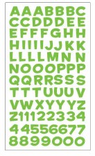 Sticko Alphabet Stickers - Green Metallic