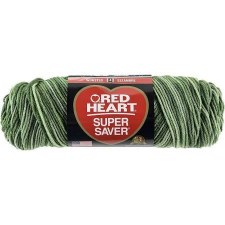 Red Heart Super Saver Yarn, Mulit-Color- Green Tones