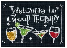 Dimensions Cross Stitch Kit, 7"x5"- Group Therapy
