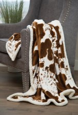 Plush Throw Blanket- Hair on Hide