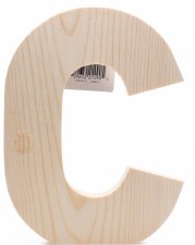 Hampton Art 8" Unfinished WD Letter - C