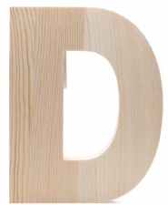 Hampton Art 8" Unfinished WD Letter - D