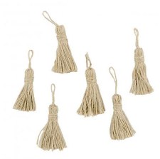 Hanging Jute Tassel, 2" - 6Pk