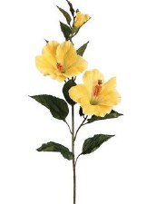 Hibiscus Spray, 31"- Yellow