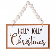 Holly Jolly Christmas Sign, 8.5"x4.75"