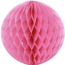 Honeycomb 8" Ball Decoration- Hot Pink