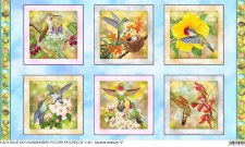 Nature & Wildlife Fabric Panel- Hummingbird Picture Patches