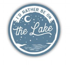 I'D Rather Be On The Lake Sticker
