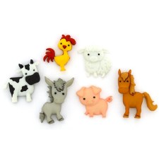 Dress It Up Buttons- In the Barnyard