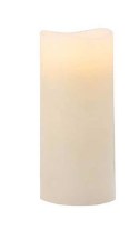 LED Ivory Wax Pillar Candle - 2 x 5