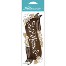 Jolee's Wedding Dimensional Title Stickers- Just Married
