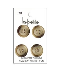 Lapetite Buttons, 3/4" - Beige