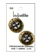 Lapetite Buttons, 1" - Antique Gold