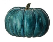 7.5"L x 7.5"W x 6"H Latex Harvest Vine Pumpkin - Blue