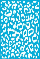 Leopard Print Vinyl Stencil, 9.5"x14.5"