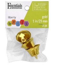 Liberty Bells, 25mm - Gold 3 pc