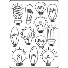Darice Embossing Folder- Home- Lightbulbs
