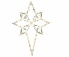 Lighted Star Of Bethlehem Window Silhouette Decoration