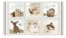 Little Ones Fabric Panel - Patches/Multi