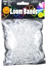 Loom Bands Neon Gel White - 525 Pc