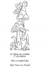 Magic Mushroom Gnome - Clear Stamp Set