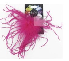 Ostrich Fluffy Clip - Hot Pink