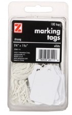 Marking Tags, 1 3/4" x 1 3/32" 100 Ct - White