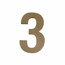 Hampton Art 5" Unfinished MDF Number- 3