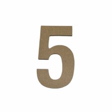 Hampton Art 5" Unfinished MDF Number- 5